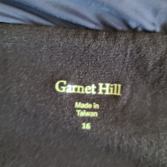 GARNET HILL Swim Brief Bottom Skirt Swimsuit 16 Blue Ruched Waist Bathing Suit - Picture 5 of 8